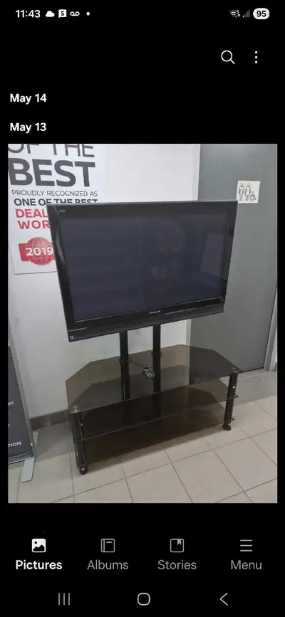 Tv and stand for sale, View more