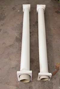 White Decorative Columns (2) / Colonnes d