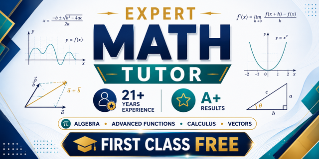 Math Tutor $30/hr | Patient Teaching, Powerful Results