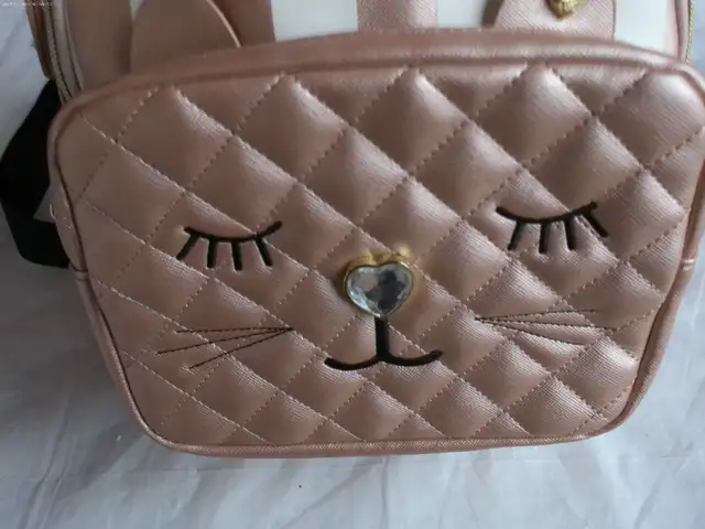 Betsey Johnson Backpack Purse --Rose Gold Cat Face in Women's - Bags & Wallets in New Glasgow - Image 4