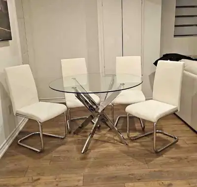 Brand New glass dinning set for sale near me , View more