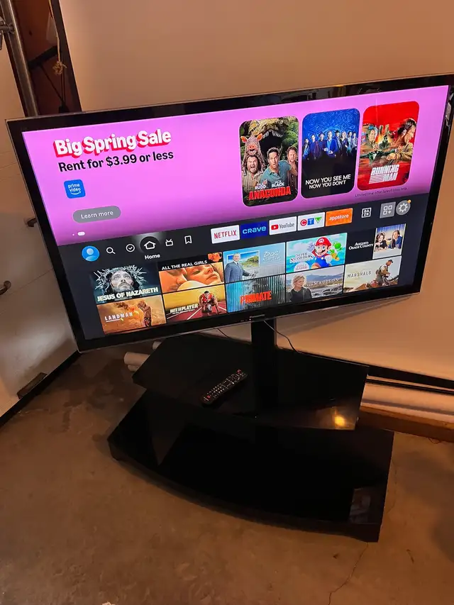 55” Panasonic TV with swivel stand mount in TV Tables & Entertainment Units in Gatineau - Image 5