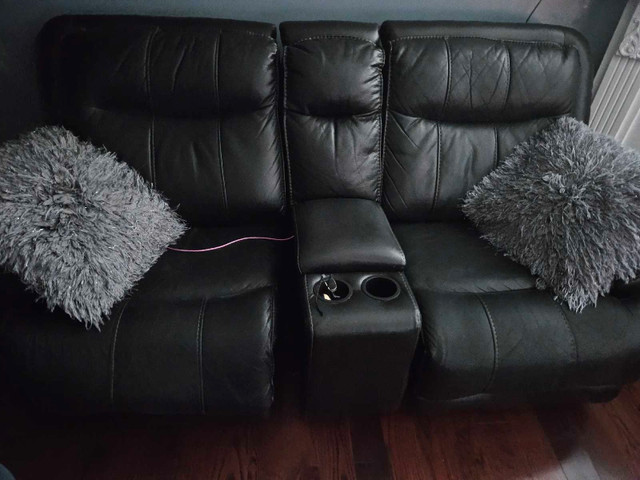 Recliner sofa and love seat...leather  in TV Tables & Entertainment Units in Mississauga / Peel Region