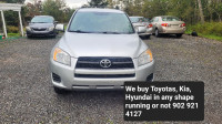 BUYING Toyotas, Kia, Hyundai any condition,  running or broke