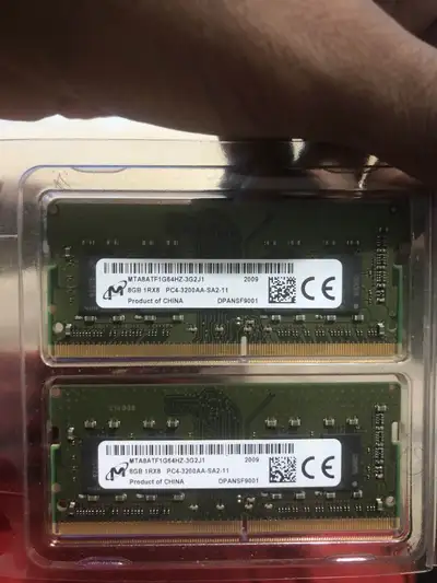 Selling 2x8 GB RAM = 16 GB RAM LAPTOP PC4-3200AA-SA2-11, View more