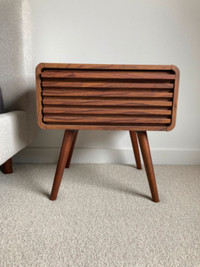 2 WALNUT END TABLES - From Zone Maison