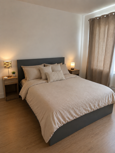Lit Queen IKEA MALM + matelas inclus – Excellent état, View more