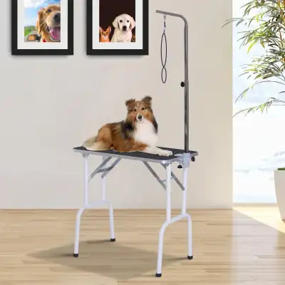 Foldable Pet Grooming Table fo Dogs Cats w/Adjustable Arm, Bl, View more