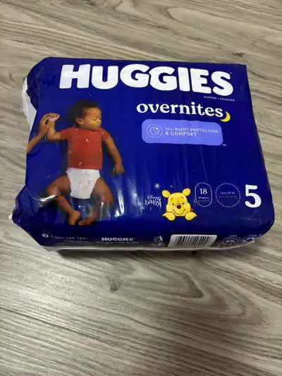 Huggies overnites size 5 diapers couches enfants (18), View more