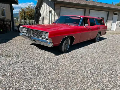 VERY GOOD ORIGINAL GALAXIE RANCH WAGON 500 CUSTOM WITH ADDED BUCKET SEATS 390 AUTOMATIC PS PB SHOWS...
