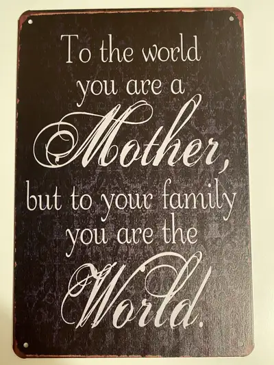 8” x 12” metal sign Pickup TBA cash or Etransfer no holds or deliveries firm price