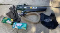 Yardworks electric blower/vac with bag & leaf collection system 