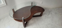 Luxury Wooden Glass Coffee Table Living Room Tea Furniture