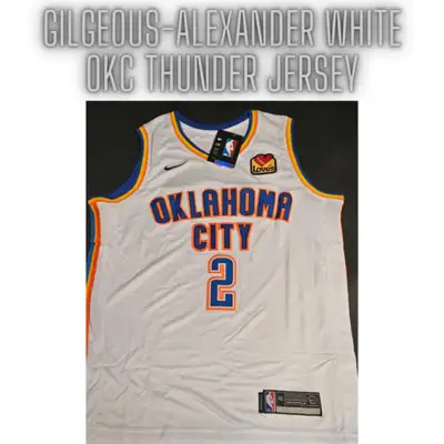 Shai Gilgeous-Alexander White OKC Thunder Jersey Large, View more