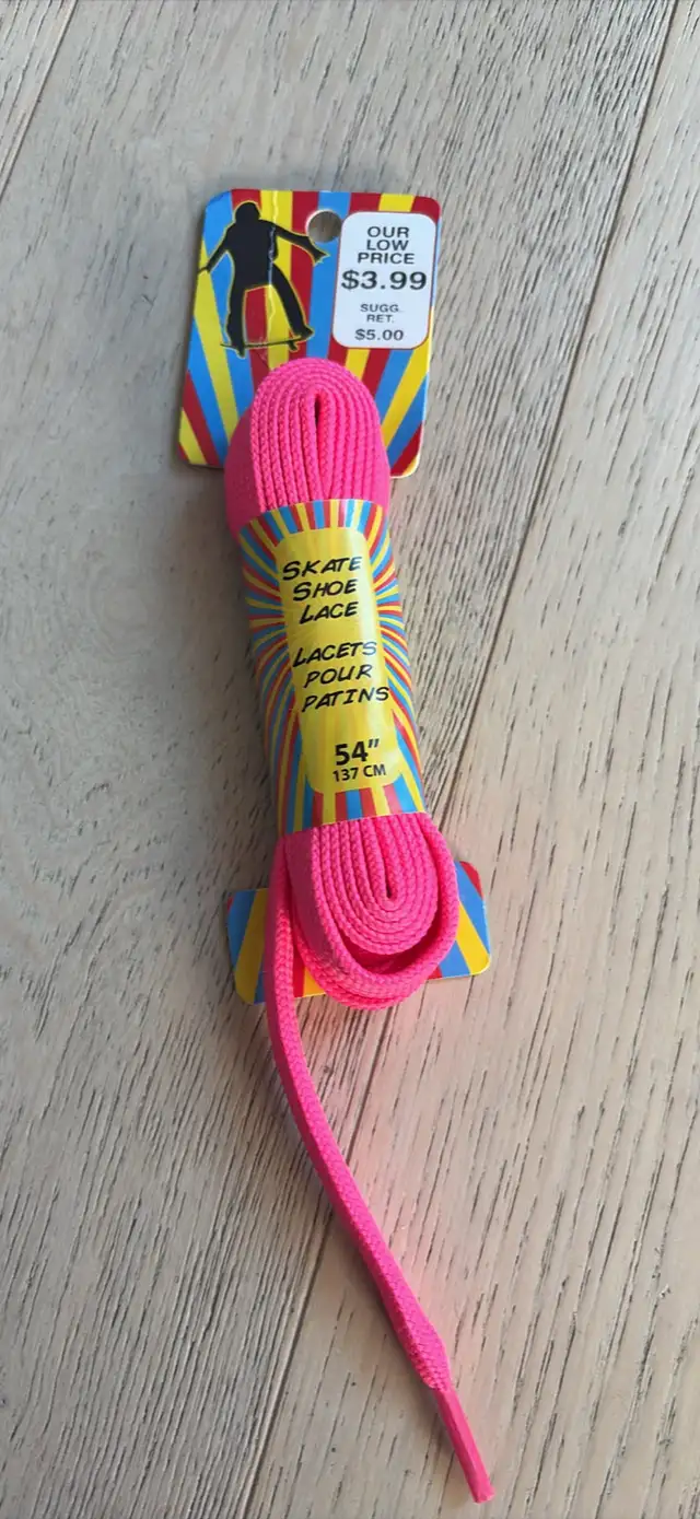 Skate Shoe Laces 54 inch Pink in Skates & Blades in Calgary - Image 2
