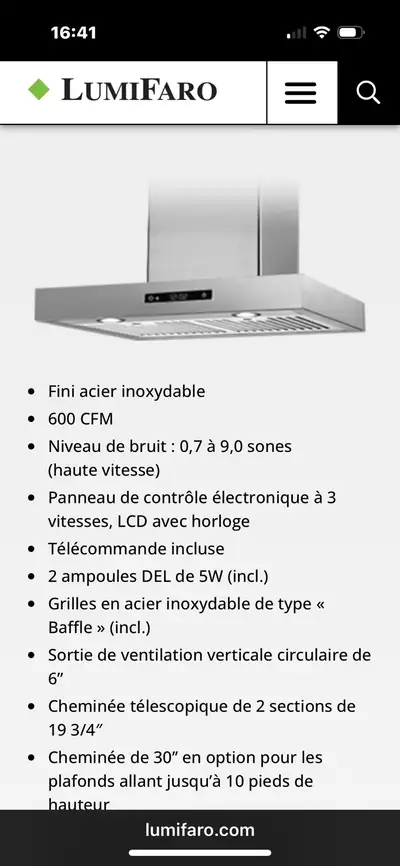 hottes de cuisine au meilleur prix, View more