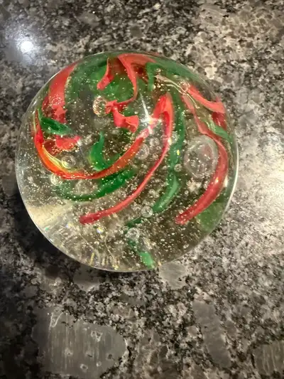 Vintage glass paperweight, View more