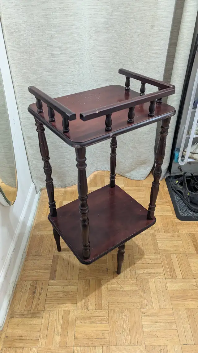 Vintage Telephone Table Display Plinth Stand Table Wood Side Sta in Other Tables in City of Toronto - Image 3