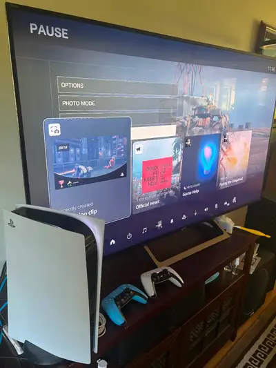 Sony PS5 console 500gb excellent condition with 2 controllers., View more
