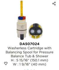 Danze Gerber Cartridge. Pressure Balance Washerless