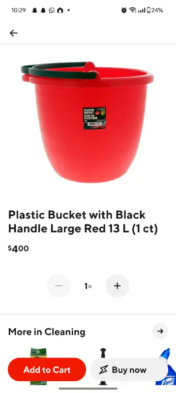 Bucket red colour 2 types