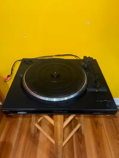 Sharp Stereo Turntable Record Player RP-6900(BK), View more