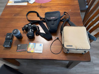 Minolta Camera with Case and Accessories