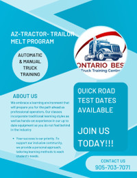 ONTARIO BEST TRUCK TRAINING CENTRE - AZ PROGRAM