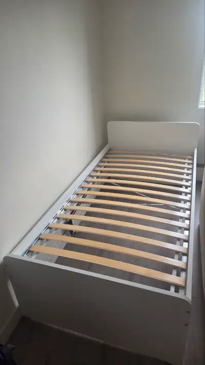 IKEA SLÄKT Bed + LURÖY Slatted Base (Twin), View more