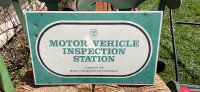 Ontario vehicle inspection station sign
