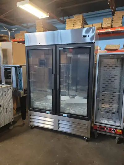 Brand New 54" Double Glass Door Stainless Steel Freezer, View more