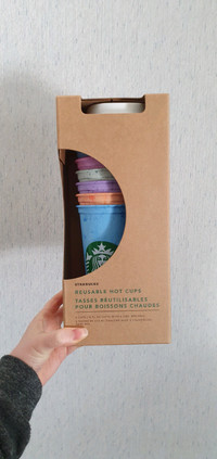 NEW STARBUCKS REUSABLE HOT CUPS 2019 SET OF 6 $50 firm