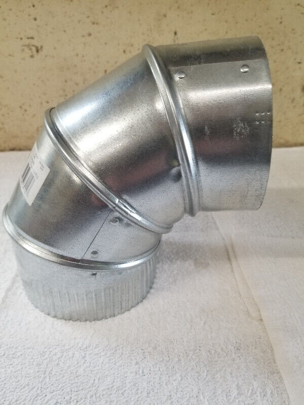 5-in Dia. Adjustable 90-Degree Galvanized Steel Round Duct Elbow in Heating, Cooling & Air in Kingston
