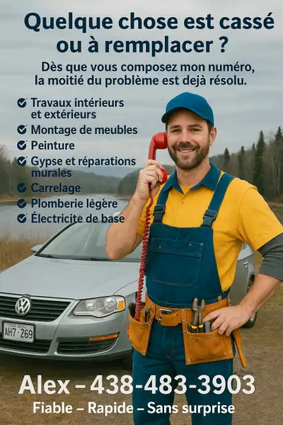 Fast, Reliable & Affordable Handyman Services – Indoors & Outdoors! Hi! I’m Alex, your go-to handyma...