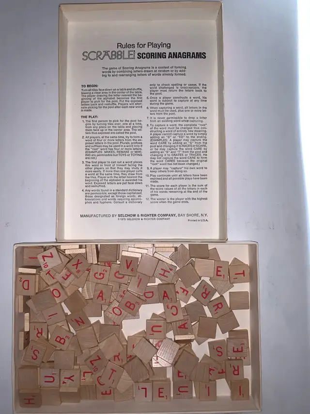 Scrabble Scoring Anagrams (c) 1975 Vintage in Toys & Games in Mississauga / Peel Region - Image 5