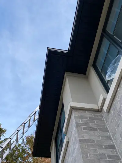 Soffit, Fasic,Eavestrough,Downsput, Aluminum capping Free Estimate 647-986-4917 www.toptechroofing.c...