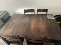 Solid wood dinning table with chairs 