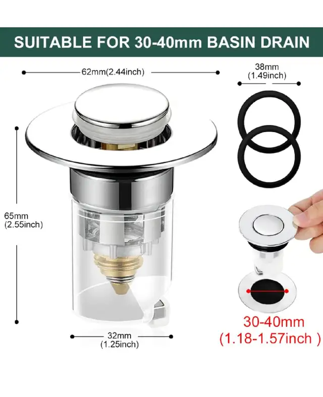 Drain Stopper, Pop Up Stopper, Anti-Odor in Bathwares in Markham / York Region - Image 4