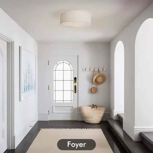 CALOKES 18-Inch Flush Mount Ceiling Light - 3-Light Modern Drum in Indoor Lighting & Fans in Mississauga / Peel Region - Image 3