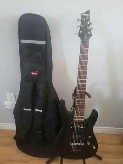 Schecter C6 electric guitar + stand and carrying bag, View more