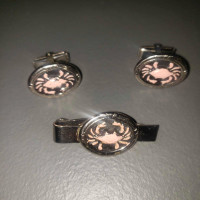 Vintage Cuff Links and Tie Bar