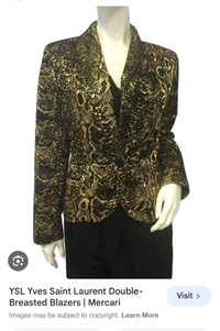 Yves Saint Laurent women’s suit size 40 or 8 in good condition 