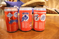 TORONTO MAPLE LEAFS / TORONTO BLUE JAYS COLLECTOR COKE CANS