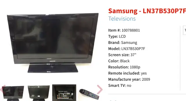 Samsung 37” LCD TV in TVs in Ottawa - Image 2