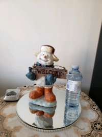 Christmas snowman welcome statue, $20