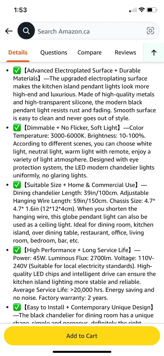 led modern chandelier in Indoor Lighting & Fans in Woodstock - Image 8