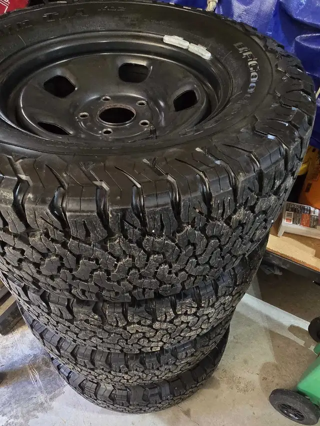 4 winter tires on steel rims - BF Goodrich All-Terrain KO2 in Tires & Rims in Peterborough - Image 6