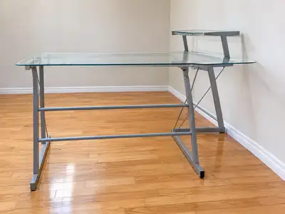 Glass Computer Desk-Excellent Condition , View more