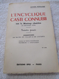 Livre 1955 L'encyclique Casti Connubii sur le mariage Chrétien