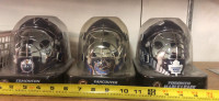 NHL mini cups and Franklin Collectable Goalie Masks.